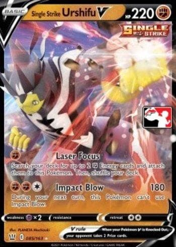 Carta Single Strike Urshifu-V (085/154) do set Play! Pokémon Prize Pack Series Two — Pokémon TCG | Bynx