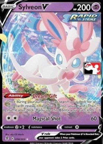 Carta Sylveon-V (074b/154) do set Play! Pokémon Prize Pack Series Two — Pokémon TCG | Bynx