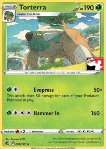 Carta Torterra (008c/154) do set Play! Pokémon Prize Pack Series Two — Pokémon TCG | Bynx