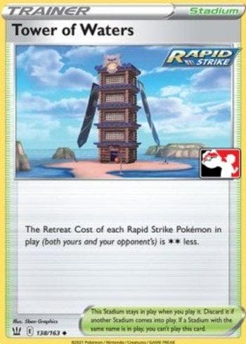 Carta Tower of Waters (138a/154) do set Play! Pokémon Prize Pack Series Two — Pokémon TCG | Bynx