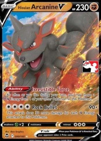 Hisuian Arcanine-V (090/163) — Play! Pokémon Prize Pack Series Three