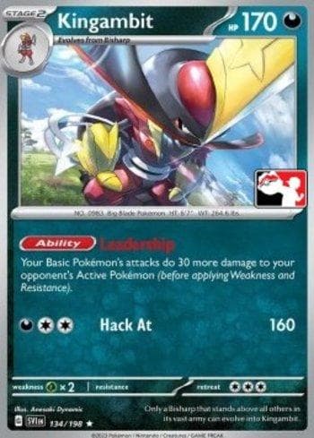 Carta Kingambit (134b/163) do set Play! Pokémon Prize Pack Series Three — Pokémon TCG | Bynx
