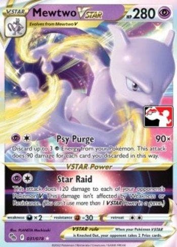 Mewtwo-VSTAR (031/163) — Play! Pokémon Prize Pack Series Three