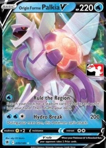 Carta Origin Forme Palkia-V (039/163) do set Play! Pokémon Prize Pack Series Three — Pokémon TCG | Bynx