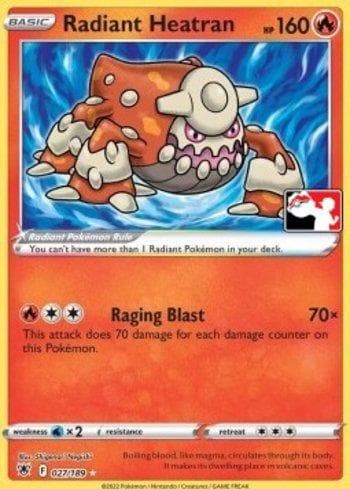 Radiant Heatran (027/163) — Play! Pokémon Prize Pack Series Three