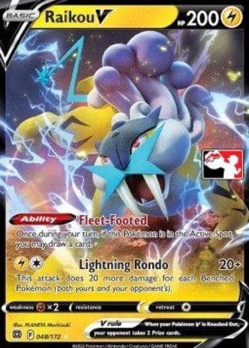 Carta Raikou-V (048a/163) do set Play! Pokémon Prize Pack Series Three — Pokémon TCG | Bynx
