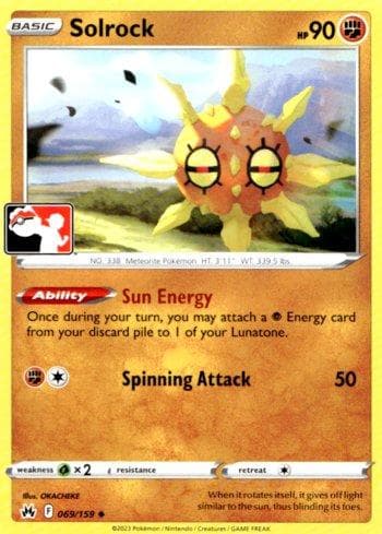 Carta Solrock (069b/163) do set Play! Pokémon Prize Pack Series Three — Pokémon TCG | Bynx