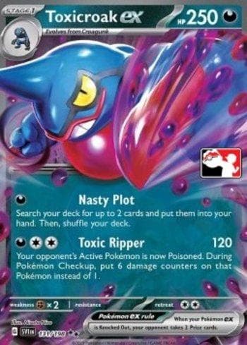 Toxicroak ex (131c/163) — Play! Pokémon Prize Pack Series Three
