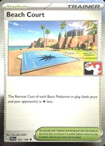 Carta Beach Court (167b/086) do set Play! Pokémon Prize Pack Series Four — Pokémon TCG | Bynx