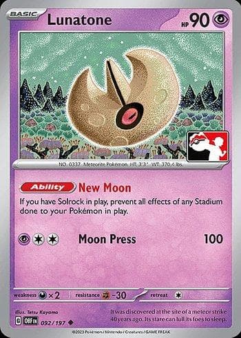 Lunatone (092/086) — Play! Pokémon Prize Pack Series Four