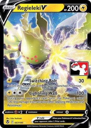 Carta Regieleki-V (057/086) do set Play! Pokémon Prize Pack Series Four — Pokémon TCG | Bynx