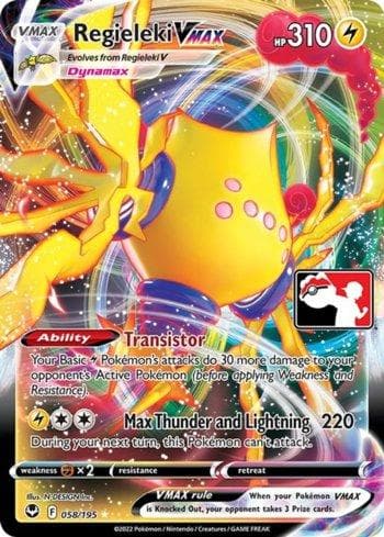 Carta Regieleki-VMAX (058/086) do set Play! Pokémon Prize Pack Series Four — Pokémon TCG | Bynx