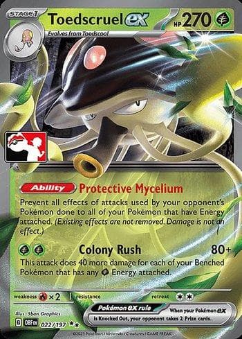 Carta Toedscruel ex (022/086) do set Play! Pokémon Prize Pack Series Four — Pokémon TCG | Bynx