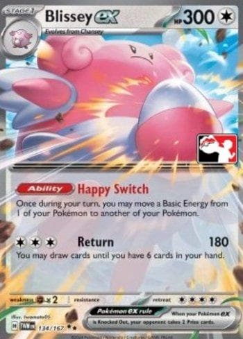 Carta Blissey ex (134/096) do set Liga BR — PPPS7 — Pokémon TCG | Bynx