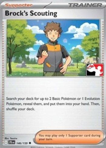 Carta Brock's Scouting (146/096) do set Liga BR — PPPS7 — Pokémon TCG | Bynx