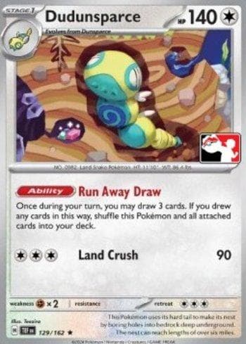 Carta Dudunsparce (129/096) do set Liga BR — PPPS7 — Pokémon TCG | Bynx