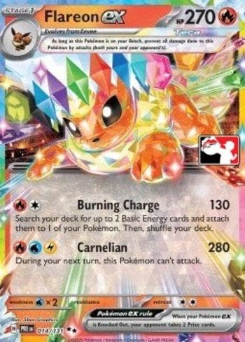 Carta Flareon ex (014b/096) do set Liga BR — PPPS7 — Pokémon TCG | Bynx