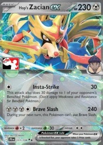 Carta Hop's Zacian ex (111/096) do set Liga BR — PPPS7 — Pokémon TCG | Bynx