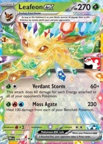 Carta Leafeon ex (006/096) do set Liga BR — PPPS7 — Pokémon TCG | Bynx