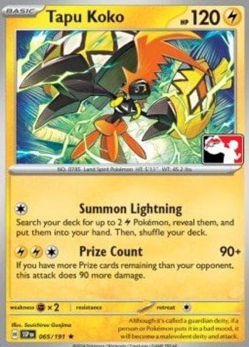 Carta Tapu Koko (065/096) do set Liga BR — PPPS7 — Pokémon TCG | Bynx