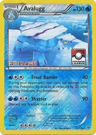 Carta Avalugg - 3rd Place do set Promos — Pokémon TCG | Bynx
