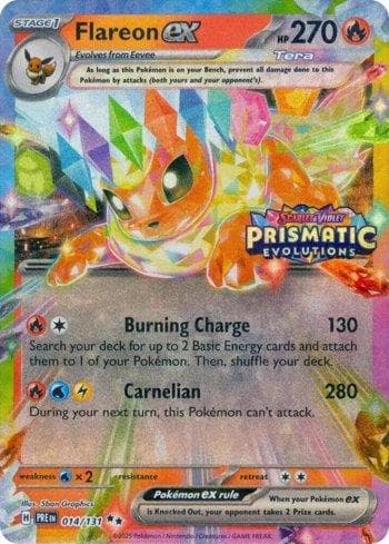 Carta Flareon ex (Prismatic Evolutions Stamp) do set Promos — Pokémon TCG | Bynx
