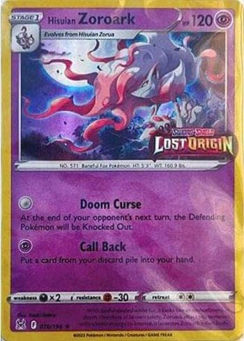 Hisuian Zoroark (Lost Origin Stamped) — Promos