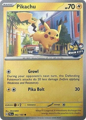 Pikachu (Rain City Showcase) — Promos