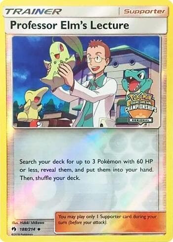 Carta Professor Elm's Lecture (Regional Championships) do set Promos — Pokémon TCG | Bynx