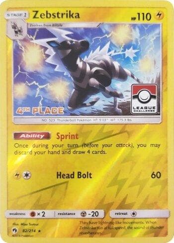Carta Zebstrika - 4th Place do set Promos — Pokémon TCG | Bynx