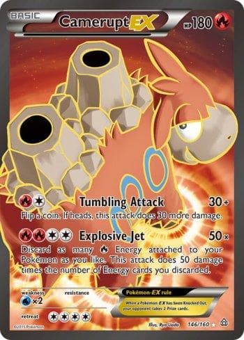 Carta Camerupt-EX (146/160) do set Conflito Primitivo — Pokémon TCG | Bynx