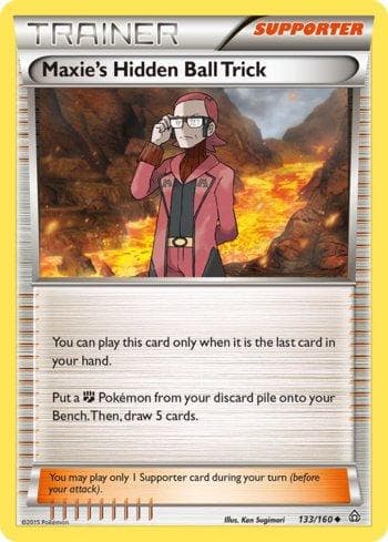 Carta Maxie's Hidden Ball Trick (133/160) do set Conflito Primitivo — Pokémon TCG | Bynx