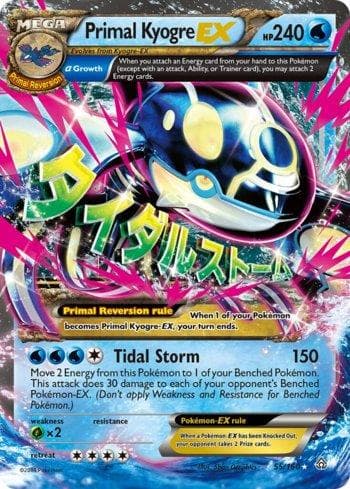 Carta Primal Kyogre-EX (55/160) do set Conflito Primitivo — Pokémon TCG | Bynx