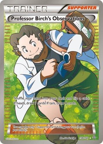 Carta Professor Birch's Observations (159/160) do set Conflito Primitivo — Pokémon TCG | Bynx