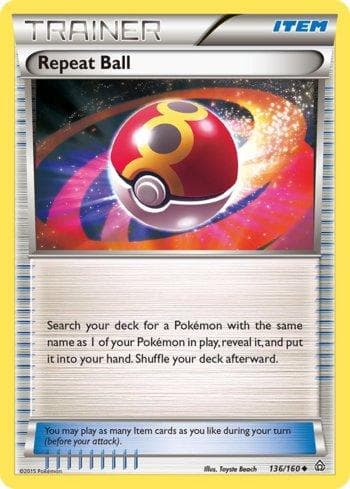 Carta Repeat Ball (136/160) do set Conflito Primitivo — Pokémon TCG | Bynx