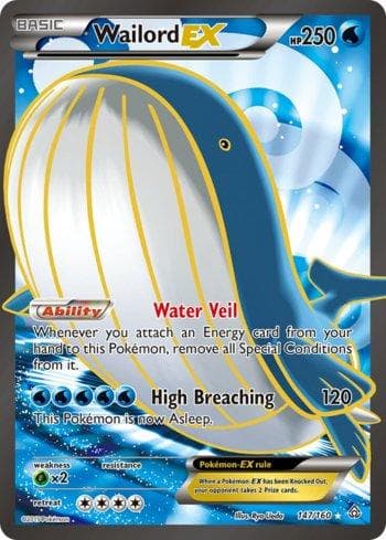 Carta Wailord-EX (147/160) do set Conflito Primitivo — Pokémon TCG | Bynx