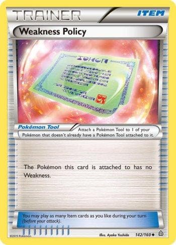 Carta Weakness Policy (142/160) do set Conflito Primitivo — Pokémon TCG | Bynx