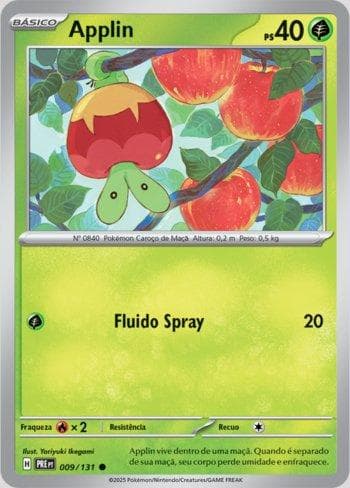 Carta Applin (009/131) do set Evoluções Prismáticas — Pokémon TCG | Bynx