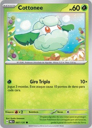 Carta Cottonee (007/131) do set Evoluções Prismáticas — Pokémon TCG | Bynx
