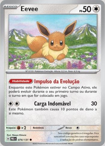 Carta Eevee (074/131) do set Evoluções Prismáticas — Pokémon TCG | Bynx