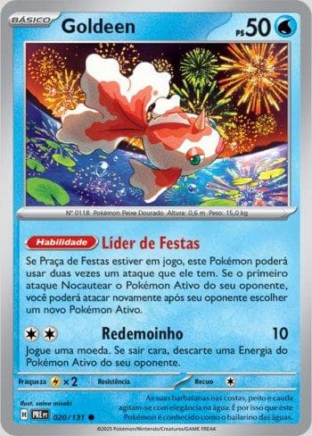 Carta Goldeen (020/131) do set Evoluções Prismáticas — Pokémon TCG | Bynx