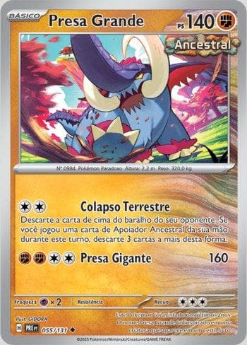Carta Great Tusk (055/131) do set Evoluções Prismáticas — Pokémon TCG | Bynx