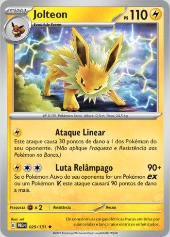 Carta Jolteon (029/131) do set Evoluções Prismáticas — Pokémon TCG | Bynx