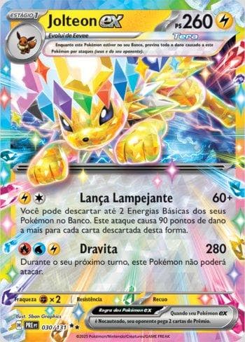 Carta Jolteon ex (030/131) do set Evoluções Prismáticas — Pokémon TCG | Bynx
