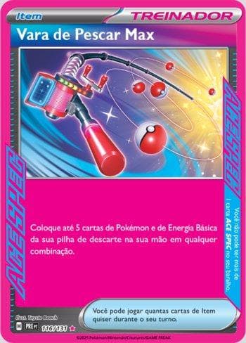 Carta Max Rod (116/131) do set Evoluções Prismáticas — Pokémon TCG | Bynx