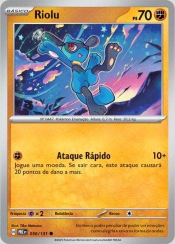 Carta Riolu (050/131) do set Evoluções Prismáticas — Pokémon TCG | Bynx