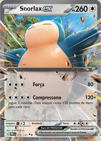 Carta Snorlax ex (076/131) do set Evoluções Prismáticas — Pokémon TCG | Bynx