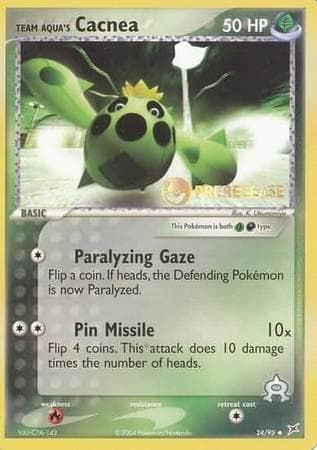 Carta Team Aqua's Cacnea do set PreRelease — Pokémon TCG | Bynx