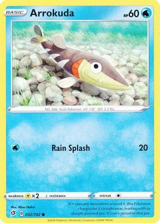 Carta Arrokuda (52/192) do set Rixa Rebelde — Pokémon TCG | Bynx