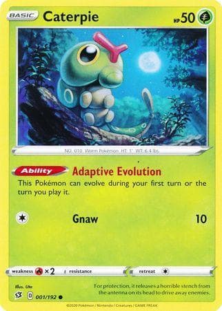 Carta Caterpie (1/192) do set Rixa Rebelde — Pokémon TCG | Bynx